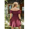 image:imageScarlet Darkness Renaissance Costume Women Corset Dress Midi Off Shoulder Fairy DressesWine Red