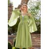 image:imageScarlet Darkness Renaissance Costume Women Fairy Corset Dress Medieval 2 Piece Set Bell Sleeve Cosplay OverdressLight Green