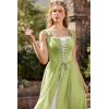 image:imageScarlet Darkness Renaissance Costume Women Fairy Corset Dress Medieval 2 Piece Set Bell Sleeve Cosplay OverdressLight Green