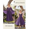 image:imageScarlet Darkness Renaissance Costume Women Fairy Corset Dress Medieval 2 Piece Set Bell Sleeve Cosplay OverdressPurple