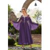 image:imageScarlet Darkness Renaissance Costume Women Fairy Corset Dress Medieval 2 Piece Set Bell Sleeve Cosplay OverdressPurple