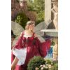 image:imageScarlet Darkness Renaissance Costume Women Fairy Corset Dress Medieval 2 Piece Set Bell Sleeve Cosplay OverdressWine Red
