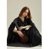 image:imageScarlet Darkness Renaissance Costume Women Fairy Dress V Neck Drawstring Bell Sleeve Long Dress with Pockets