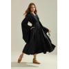 image:imageScarlet Darkness Renaissance Costume Women Fairy Dress V Neck Drawstring Bell Sleeve Long Dress with Pockets