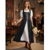 image:imageScarlet Darkness Renaissance Costume Women Medieval Corset Dress Puff Sleeve Fairy DressBlack