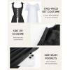 image:imageScarlet Darkness Renaissance Costume Women Medieval Corset Dress Puff Sleeve Fairy DressBlack
