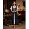 image:imageScarlet Darkness Renaissance Costume Women Medieval Corset Dress Puff Sleeve Fairy DressBlack