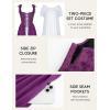 image:imageScarlet Darkness Renaissance Costume Women Medieval Corset Dress Puff Sleeve Fairy DressDeep Purple