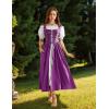image:imageScarlet Darkness Renaissance Costume Women Medieval Corset Dress Puff Sleeve Fairy DressDeep Purple