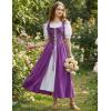 image:imageScarlet Darkness Renaissance Costume Women Medieval Corset Dress Puff Sleeve Fairy DressDeep Purple