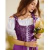 image:imageScarlet Darkness Renaissance Costume Women Medieval Corset Dress Puff Sleeve Fairy DressDeep Purple