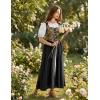 image:imageScarlet Darkness Renaissance Costume Women Medieval Corset Dress Puff Sleeve Fairy DressGold Black
