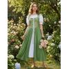 image:imageScarlet Darkness Renaissance Costume Women Medieval Corset Dress Puff Sleeve Fairy DressGreen