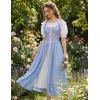 image:imageScarlet Darkness Renaissance Costume Women Medieval Corset Dress Puff Sleeve Fairy DressLavender