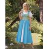 image:imageScarlet Darkness Renaissance Costume Women Medieval Corset Dress Puff Sleeve Fairy DressLight Blue