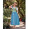 image:imageScarlet Darkness Renaissance Costume Women Medieval Corset Dress Puff Sleeve Fairy DressLight Blue
