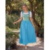 image:imageScarlet Darkness Renaissance Costume Women Medieval Corset Dress Puff Sleeve Fairy DressLight Blue