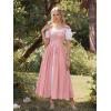 image:imageScarlet Darkness Renaissance Costume Women Medieval Corset Dress Puff Sleeve Fairy DressLight Pink