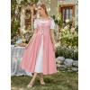 image:imageScarlet Darkness Renaissance Costume Women Medieval Corset Dress Puff Sleeve Fairy DressLight Pink