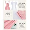 image:imageScarlet Darkness Renaissance Costume Women Medieval Corset Dress Puff Sleeve Fairy DressLight Pink