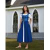 image:imageScarlet Darkness Renaissance Costume Women Medieval Corset Dress Puff Sleeve Fairy DressNavy Blue