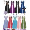 image:imageScarlet Darkness Renaissance Costume Women Medieval Corset Dress Puff Sleeve Fairy DressNavy Blue
