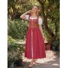 image:imageScarlet Darkness Renaissance Costume Women Medieval Corset Dress Puff Sleeve Fairy DressWatermelon Red