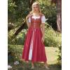 image:imageScarlet Darkness Renaissance Costume Women Medieval Corset Dress Puff Sleeve Fairy DressWatermelon Red