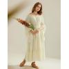 image:imageScarlet Darkness Renaissance Costume Women Off Shoulder Bell Sleeve Tiered Maxi DressApricot