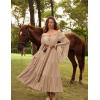image:imageScarlet Darkness Renaissance Costume Women Off Shoulder Bell Sleeve Tiered Maxi DressKhaki