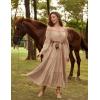 image:imageScarlet Darkness Renaissance Costume Women Off Shoulder Bell Sleeve Tiered Maxi DressKhaki