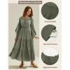 image:imageScarlet Darkness Renaissance Costume Women Off Shoulder Bell Sleeve Tiered Maxi DressMoss Green