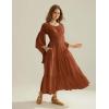 image:imageScarlet Darkness Renaissance Costume Women Off Shoulder Bell Sleeve Tiered Maxi DressRust