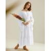 image:imageScarlet Darkness Renaissance Costume Women Off Shoulder Bell Sleeve Tiered Maxi DressWhite
