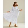image:imageScarlet Darkness Renaissance Costume Women Off Shoulder Bell Sleeve Tiered Maxi DressWhite