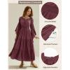 image:imageScarlet Darkness Renaissance Costume Women Off Shoulder Bell Sleeve Tiered Maxi DressWine