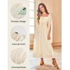 image:imageScarlet Darkness Renaissance Costume Women Pirate Dresses Split Bell Sleeve Medieval Ren Faire Dress with PocketsApricot