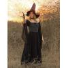 image:imageScarlet Darkness Renaissance Costume Women Pirate Dresses Split Bell Sleeve Medieval Ren Faire Dress with PocketsBlack