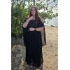 image:imageScarlet Darkness Renaissance Costume Women Pirate Dresses Split Bell Sleeve Medieval Ren Faire Dress with PocketsBlack
