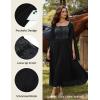 image:imageScarlet Darkness Renaissance Costume Women Pirate Dresses Split Bell Sleeve Medieval Ren Faire Dress with PocketsBlack