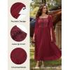 image:imageScarlet Darkness Renaissance Costume Women Pirate Dresses Split Bell Sleeve Medieval Ren Faire Dress with PocketsDark Red
