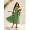 image:imageScarlet Darkness Renaissance Costume Women Pirate Dresses Split Bell Sleeve Medieval Ren Faire Dress with PocketsLight Green