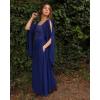 image:imageScarlet Darkness Renaissance Costume Women Pirate Dresses Split Bell Sleeve Medieval Ren Faire Dress with PocketsNavy Blue