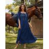 image:imageScarlet Darkness Renaissance Costume Women Pirate Dresses Split Bell Sleeve Medieval Ren Faire Dress with PocketsNavy Blue
