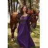 image:imageScarlet Darkness Renaissance Costume Women Pirate Dresses Split Bell Sleeve Medieval Ren Faire Dress with PocketsPurple