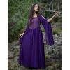 image:imageScarlet Darkness Renaissance Costume Women Pirate Dresses Split Bell Sleeve Medieval Ren Faire Dress with PocketsPurple