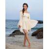 image:imageScarlet Darkness Renaissance Costume Women Pirate Peasant Off Shoulder Bell Sleeve Fairy DressApricot