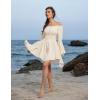 image:imageScarlet Darkness Renaissance Costume Women Pirate Peasant Off Shoulder Bell Sleeve Fairy DressApricot