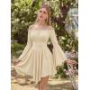 image:imageScarlet Darkness Renaissance Costume Women Pirate Peasant Off Shoulder Bell Sleeve Fairy DressApricot