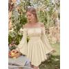 image:imageScarlet Darkness Renaissance Costume Women Pirate Peasant Off Shoulder Bell Sleeve Fairy DressApricot